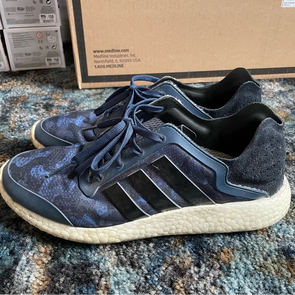 Adidas Pureboost M21342 Blue Camo Size 10 sneaker